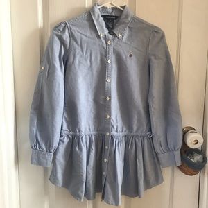 Ralph Lauren polo peplum button down